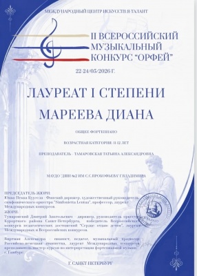 Поздравляем победителей  II Всероссийского музыкального конкурса 